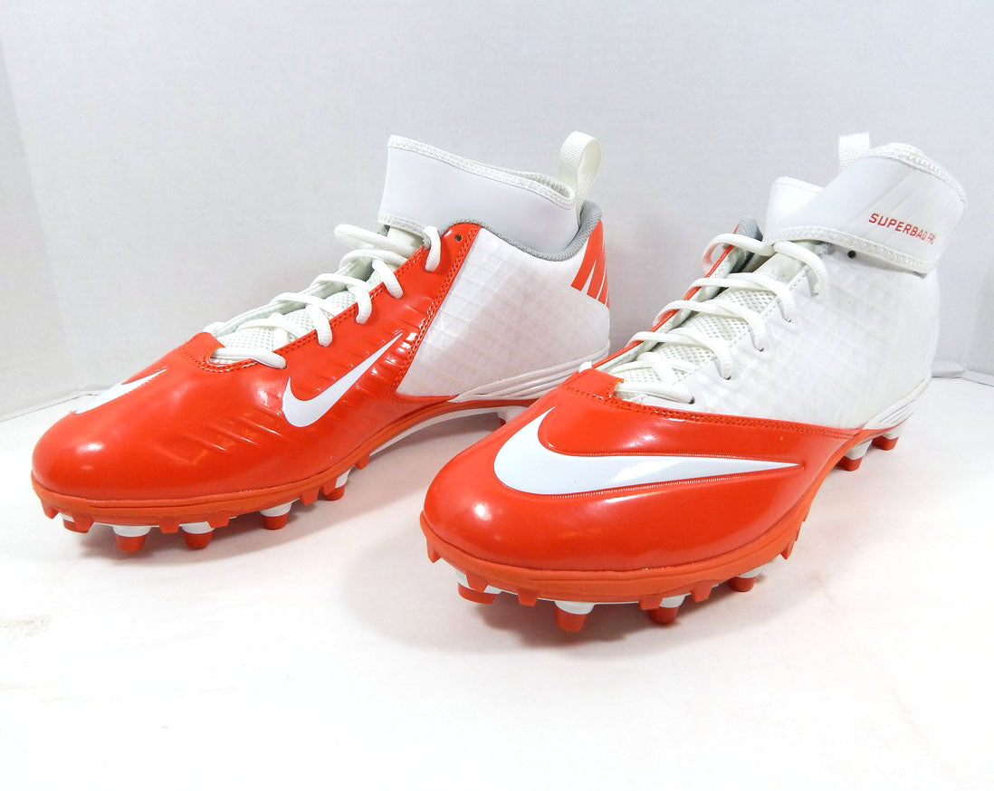 2013 Virginia Cavaliers Nike Lunar Super Bad Pro TD Orange Football Cleats 13.5