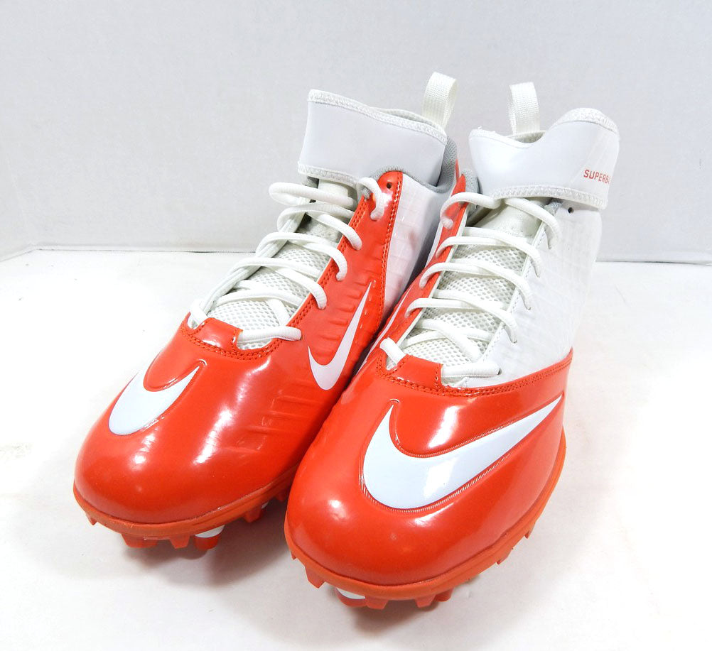 2013 Virginia Cavaliers Nike Lunar Super Bad Pro TD Orange Football Cleats 13.5 Pic2