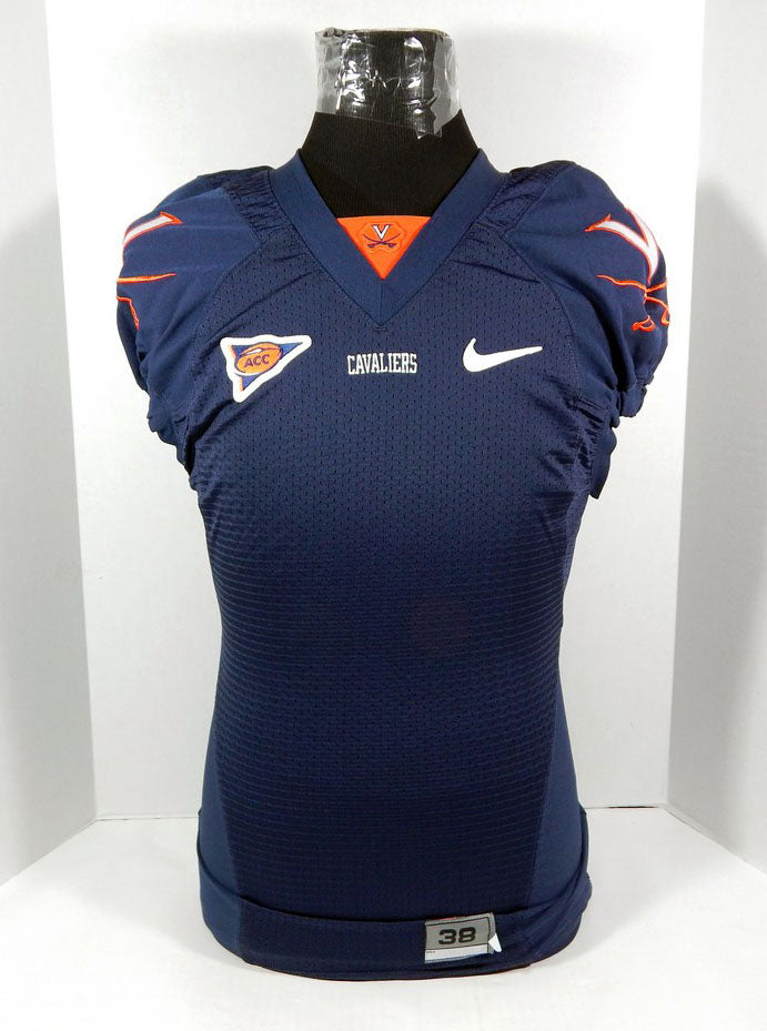 2007-12 Nike Virginia Cavaliers Blank Game Issued Jersey ACC Patch Navy Size 38