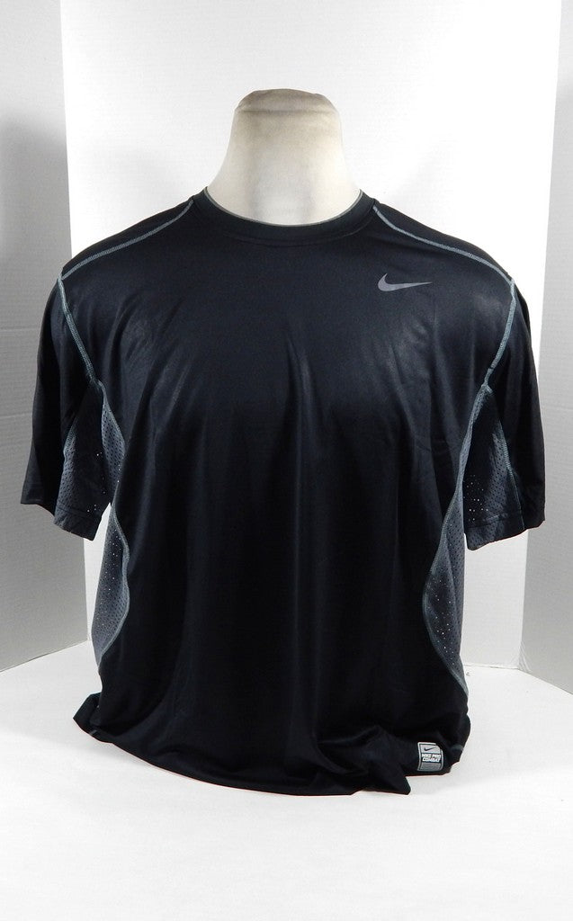 Mens TCU Horned Frogs Team Issued Pro Combat Black/Grey Shirt Nike 2XL
