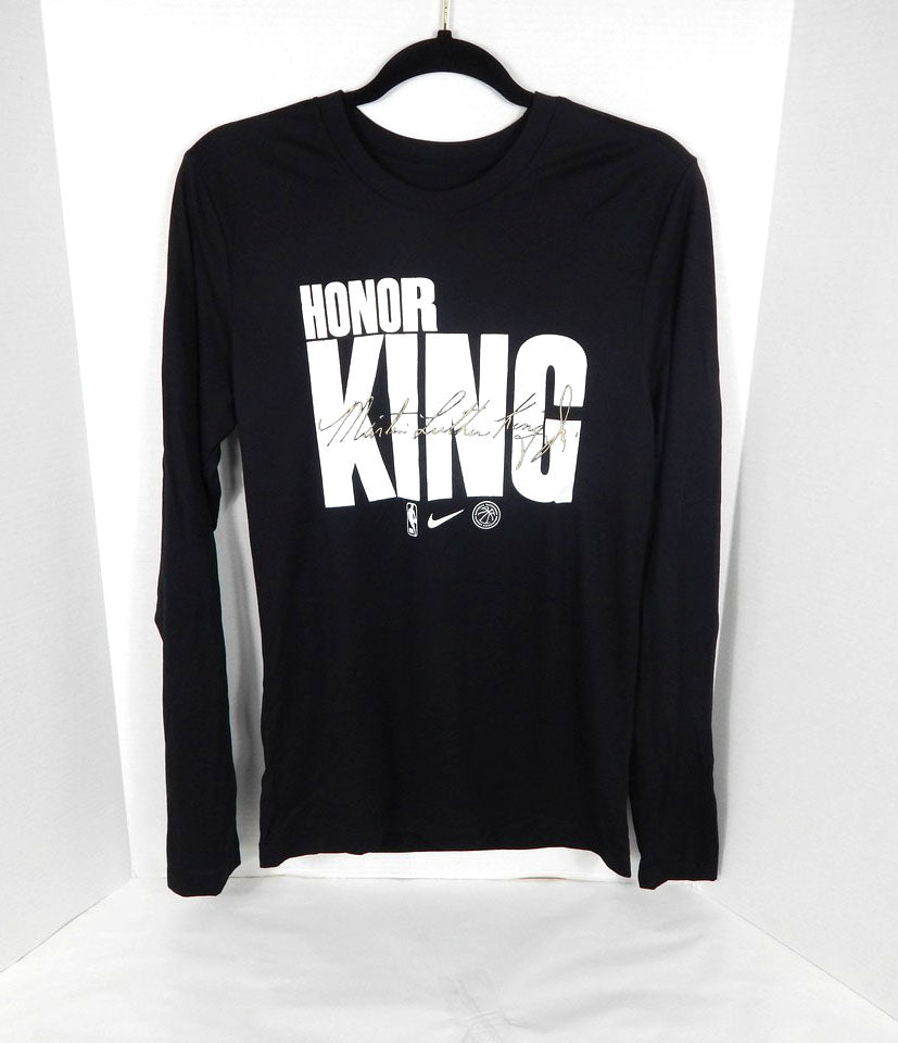 2024-25 NBA Basketball Team Issued Black L/S Shirt Martin Luther King Jr. Nike S