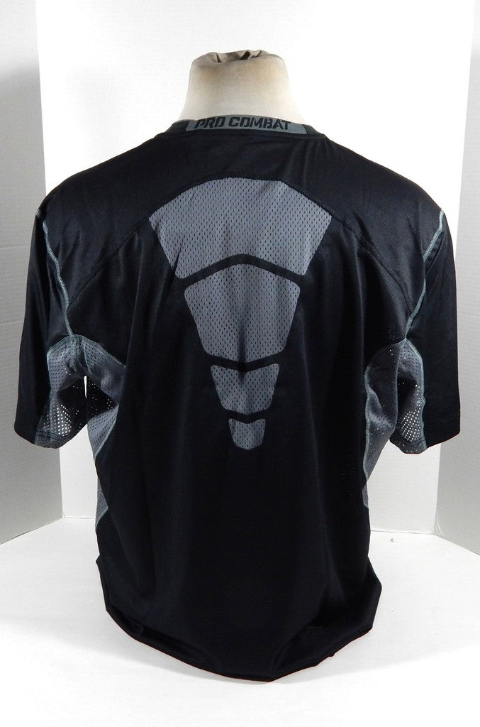 Mens TCU Horned Frogs Team Issued Pro Combat Black/Grey Shirt Nike 2XL Pic2