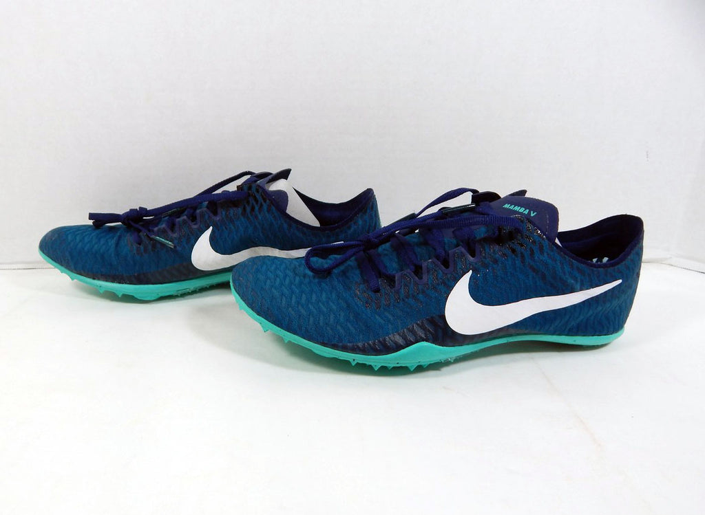 Utah State Aggies Nike Zooom Mamba V Blue Track Spikes Size 6.5 Pic2