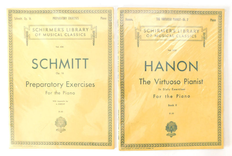 Schirmer's Library of Musical Classics Hanon + Vol.434 Schmitt Sheet Music