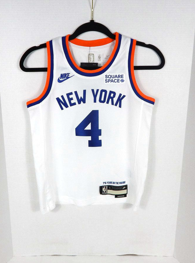 2021-22 Youth NY Knicks Derrick Rose #4 Swingman White Jersey Nike S 801921