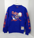 2022-23 Mens New York Knicks Lunar 5.0 Crew Sweatshirt Blue Mitchell & Ness L