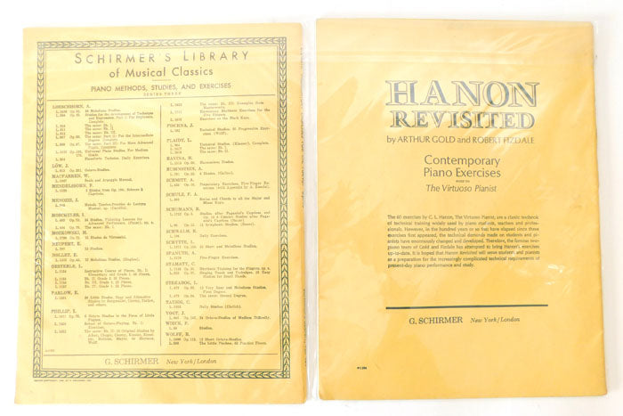 Schirmer's Library of Musical Classics Hanon + Vol.434 Schmitt Sheet Music Pic2
