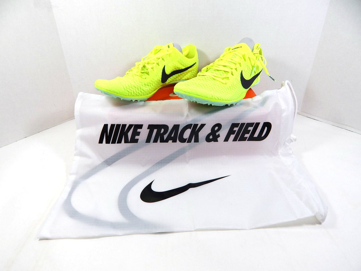 Utah State Aggies Nike Zooom Mamba V Yellow Track Spikes Size 9