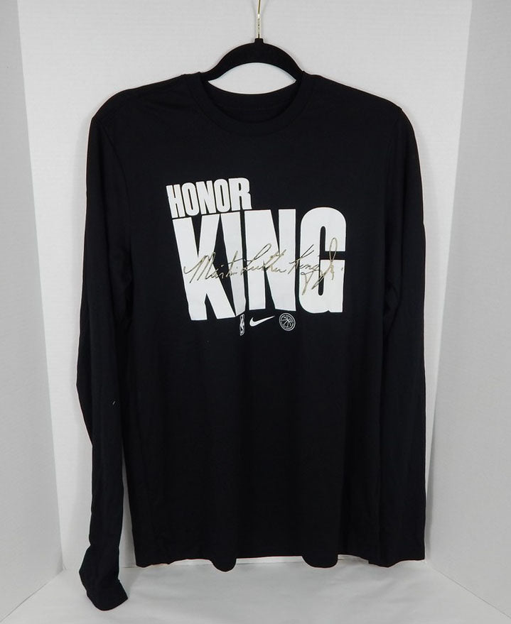 2024-25 NBA Basketball Team Issued Black L/S Shirt Martin Luther King Jr. Nike M