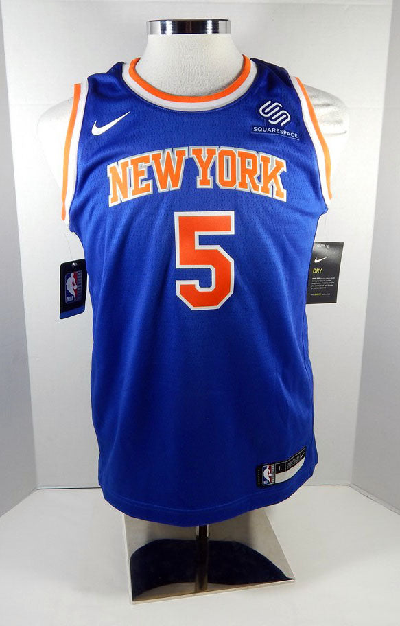 2017 Youth New York Knicks Dennis Smith Jr #5 Swingman Blue Jersey Nike L