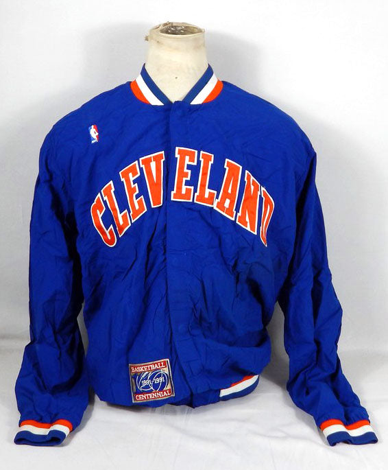 Mens 1991-92 Cleveland Cavaliers Mike Sanders #33 Warm-ups Blue S 46/36 Champion