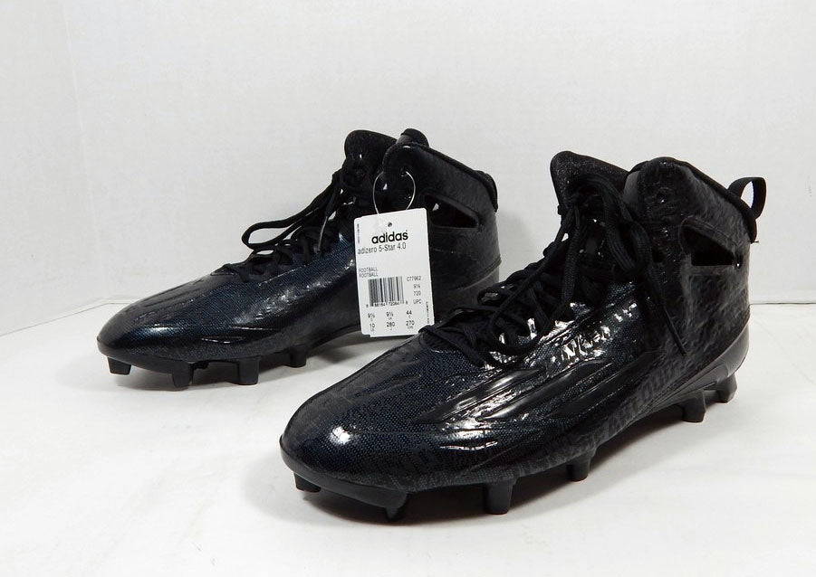 Adidas Adizero 5-Star 4.0 Midtop Black Football Cleats Size 10