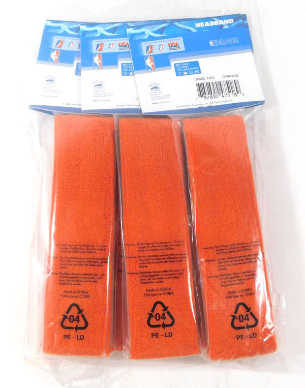 Bag of (6) 2006 NBA Terry Orange Headbands by Barefeet NIB Pic2