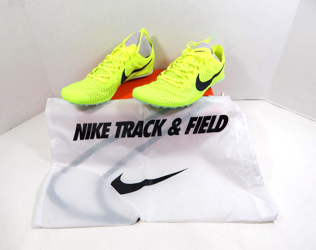 Utah State Aggies Nike Zooom Mamba V Neon Yellow Track Spikes Size 8