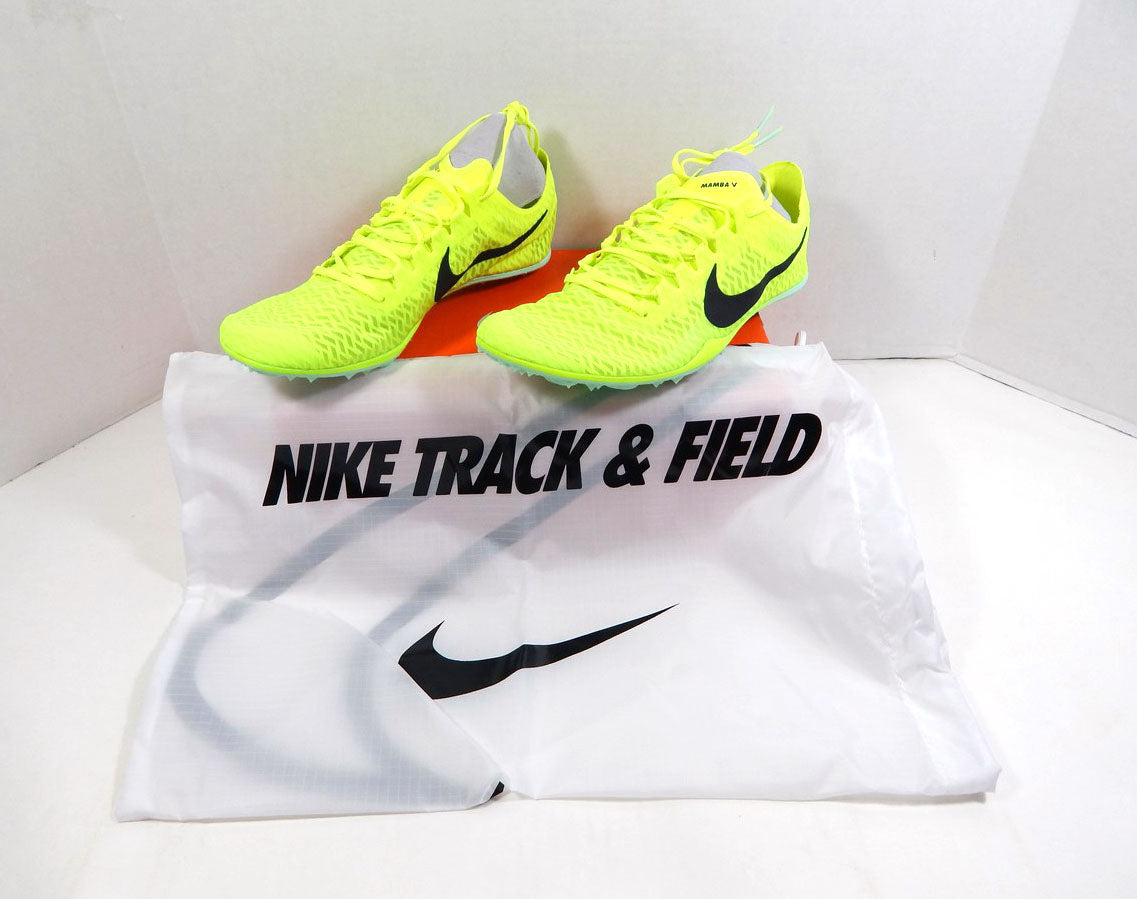 Utah State Aggies Nike Zooom Mamba V Neon Yellow Track Spikes Size 8