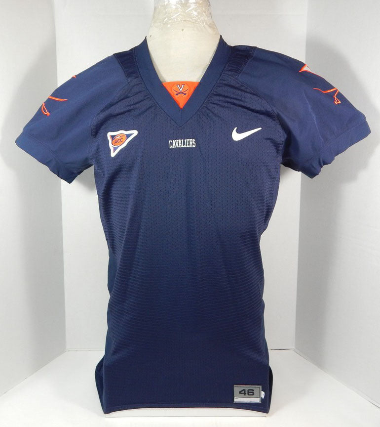 2007-12 Nike Virginia Cavaliers Blank Game Issued Jersey ACC Patch Navy Size 46