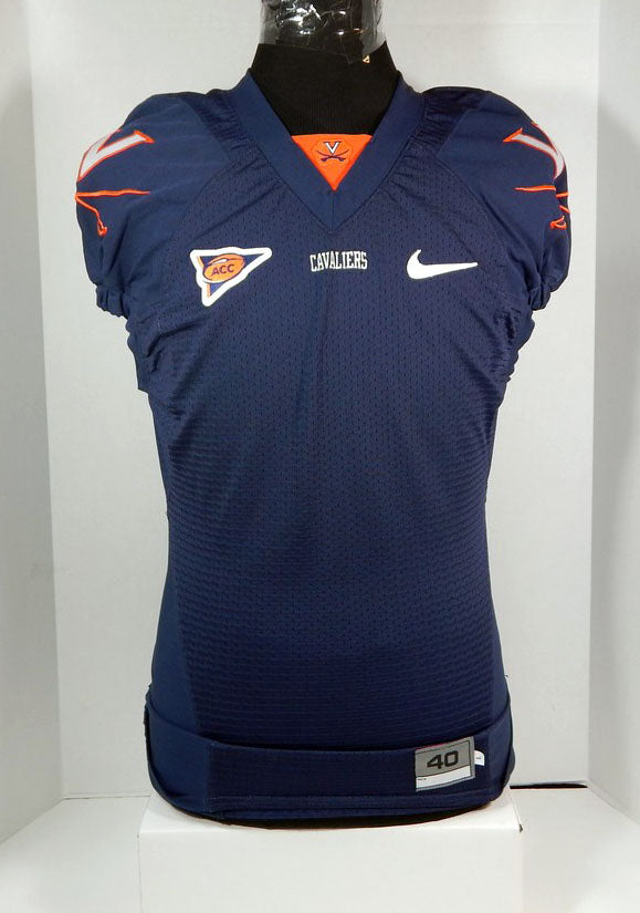 2007-12 Nike Virginia Cavaliers Blank Game Issued Jersey ACC Patch Navy Size 40