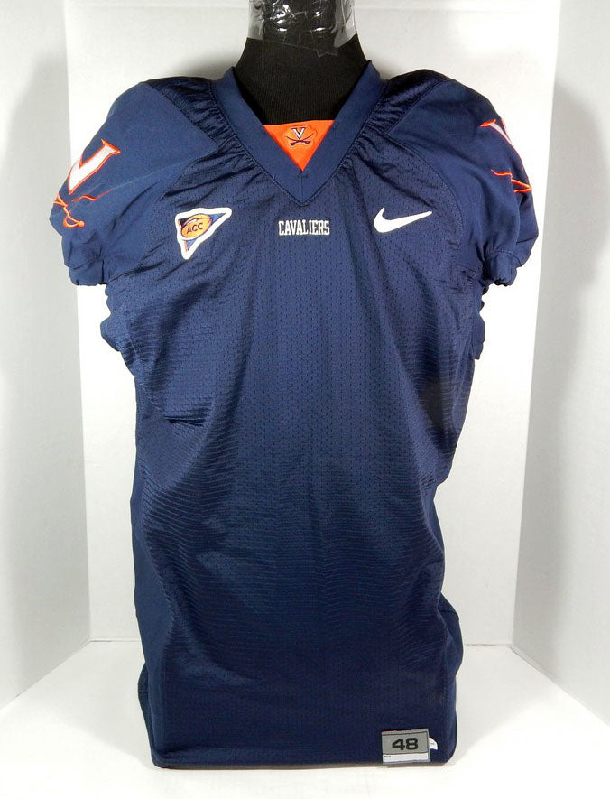 2007-12 Nike Virginia Cavaliers Blank Game Issued Jersey ACC Patch Navy Size 48