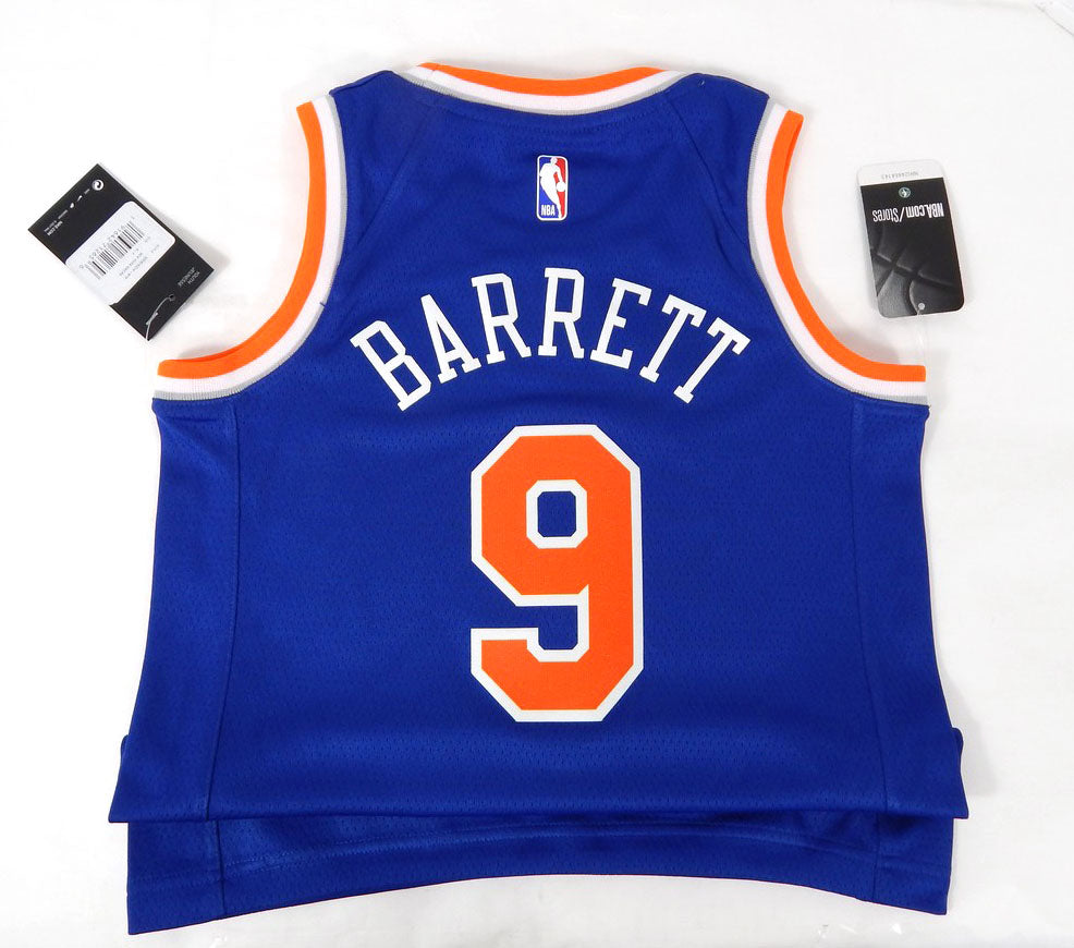 2019-20 Youth New York Knicks RJ Barrett #9 Swingman Blue Jersey Nike S Pic2