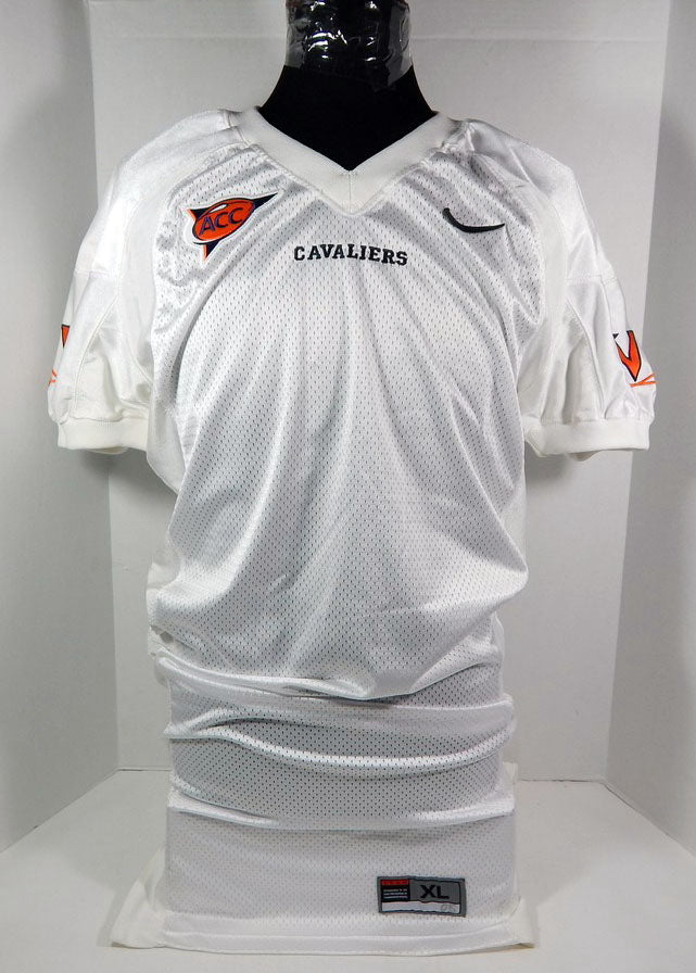 2000's Nike Virginia Cavaliers Blank Game Issued Jersey ACC Patch White Size XL