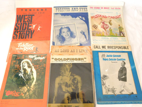 Lot of Vintage Broadway Musical and Movie Sheet Music Sound of Music and More