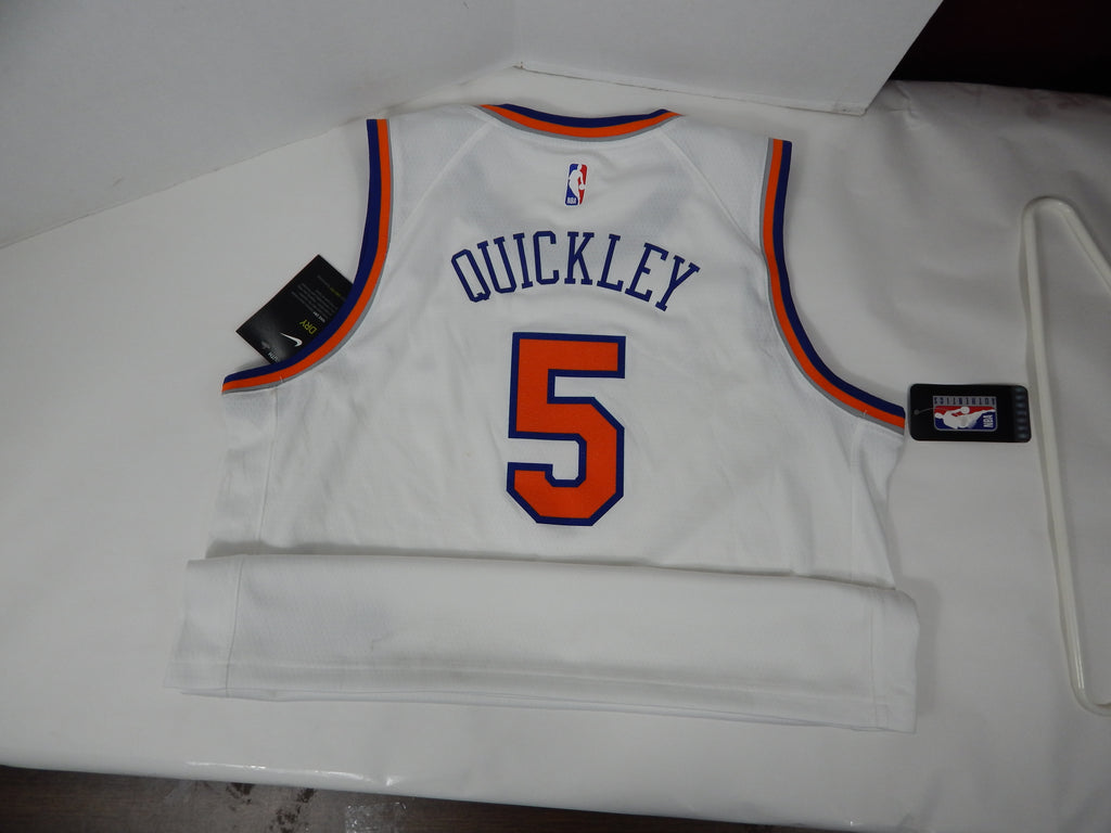 2019-20 Youth New York Knicks Immanuel Quickley #5 Swingman White Jersey Nike XL Pic2