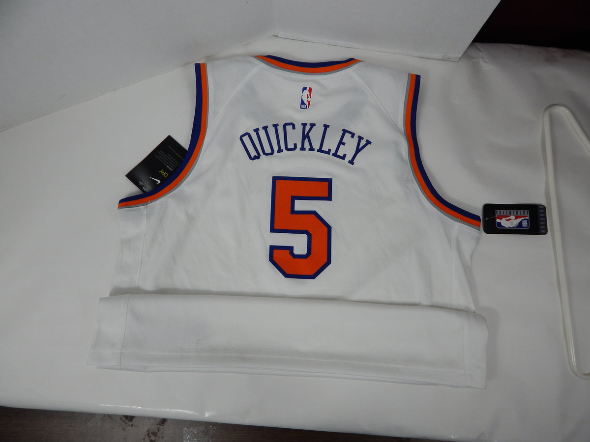 2019-20 Youth New York Knicks Immanuel Quickley #5 Swingman White Jersey Nike XL Pic2