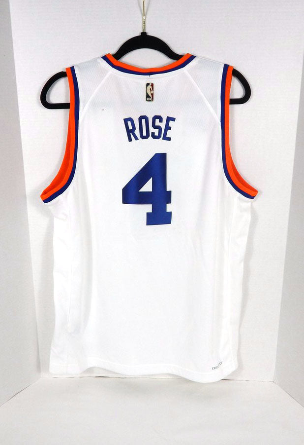 2021-22 Youth New York Knicks Derrick Rose #4 Swingman 75th Ann W Jersey Nike XL Pic2