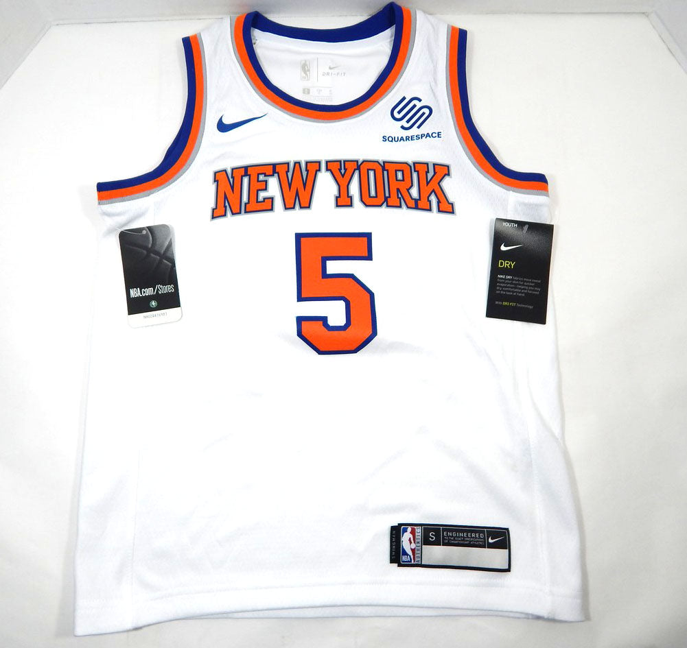 2019 Youth New York Knicks Dennis Smith Jr #5 Swingman White Jersey Nike S