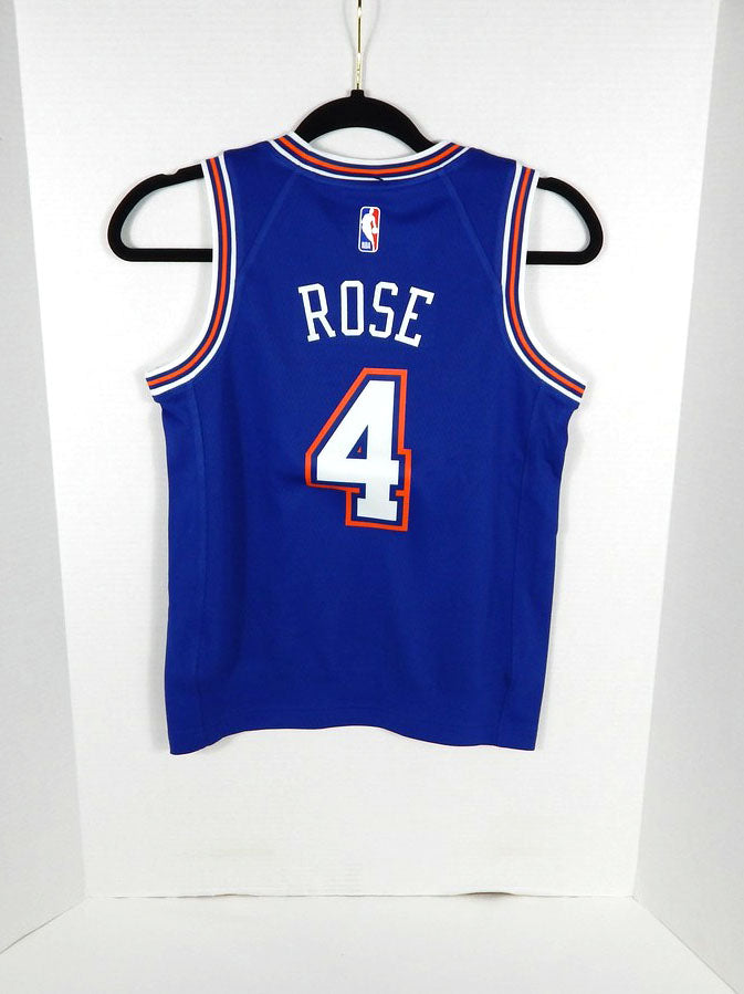 2020-21 Youth New York Knicks Derrick Rose #4 Swingman Blue Jersey Jordan S Pic2