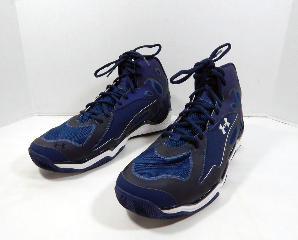 2013 Auburn Tigers UA TB ANATOMIX ANOMALY Navy Basketball Shoes Size 13 Pic2