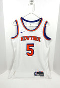 2022-23 Mens New York Knicks Immanuel Quickley #5 Dri-Fit White Jersey Nike 40