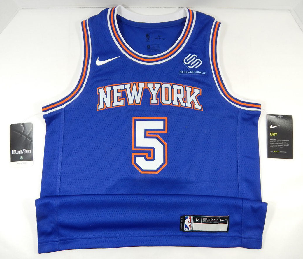 2020 Youth New York Knicks Dennis Smith Jr #5 Swingman Blue Jersey Nike M