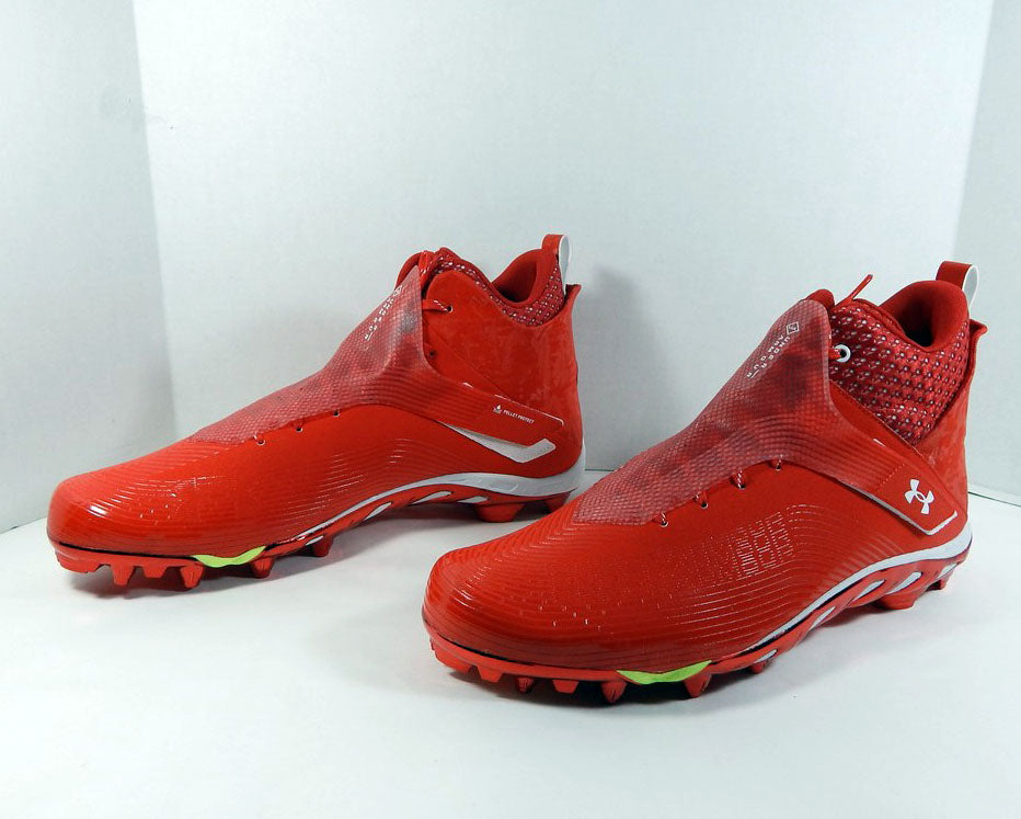Texas Tech Red Raiders UA Hammer MC Team Issued Red Football Cleats 18