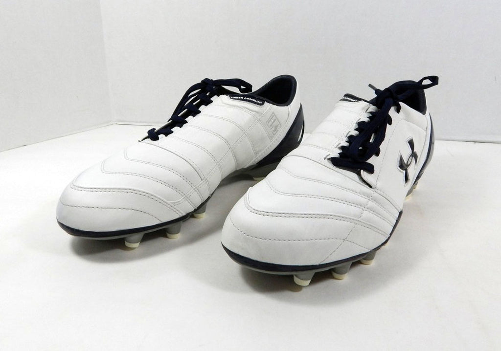 2010 Auburn Tigers UA Dominate H2O White/Navy Soccer Cleats Size 11 Pic2