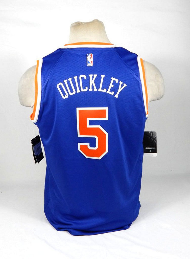2022-23 Youth NY Knicks Immanuel Quickley #5 Swingman Blue Jersey Nike XL 802093 Pic2