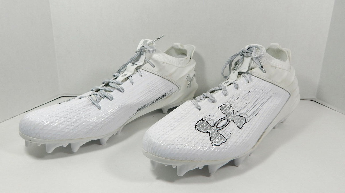 Under Armour Blur 2 LowTop Texas Tech White Football Cleats Size 15
