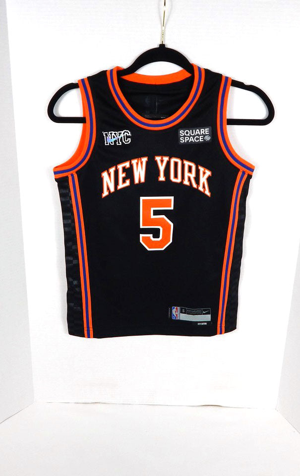 2021-22 Youth New York Knicks Immanuel Quickley #5 Swingman Black Jersey Nike S