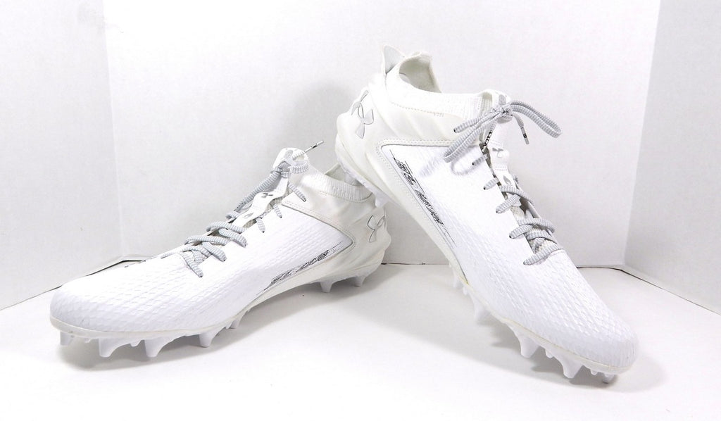 Under Armour Blur 2 LowTop Texas Tech White Football Cleats Size 15 Pic2