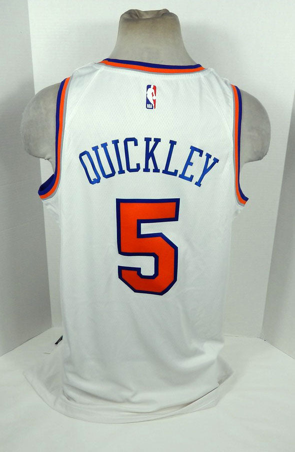 2022-23 Mens New York Knicks Immanuel Quickley #5 Dri-Fit White Jersey Nike 52 Pic2