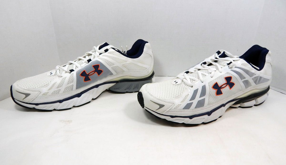 2011 Auburn Tigers Under Armour Chase White Running Shoes 18