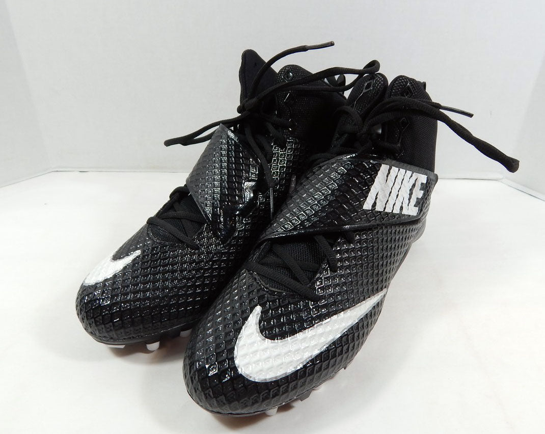 Utah State Aggies Nike Lunarbeast Pro TD CF Black/White Football Cleats 14 2016 Pic2