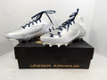 2013 Utah State Under Armour Team Nitro Icon Mid MC White Football Cleats 13.5