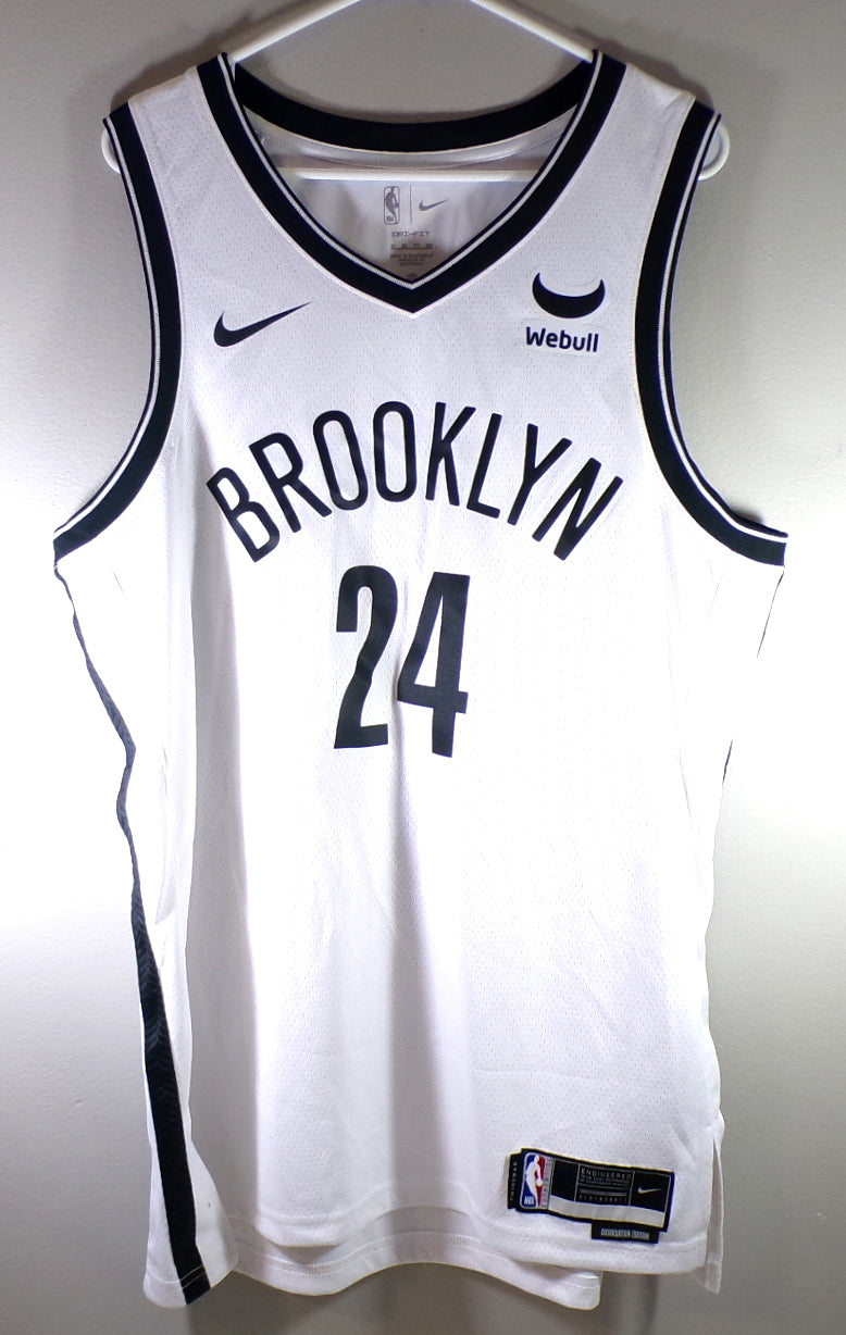 Cam Thomas #24 Brooklyn Nets Nike Swingman Association Webull Jersey White 40 S