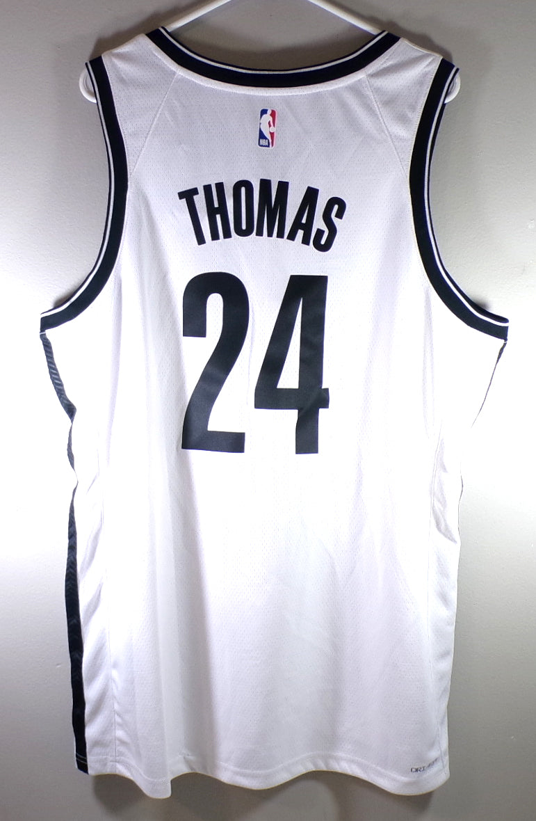 Cam Thomas #24 Brooklyn Nets Nike Swingman Association Webull Jersey White 40 S Pic2
