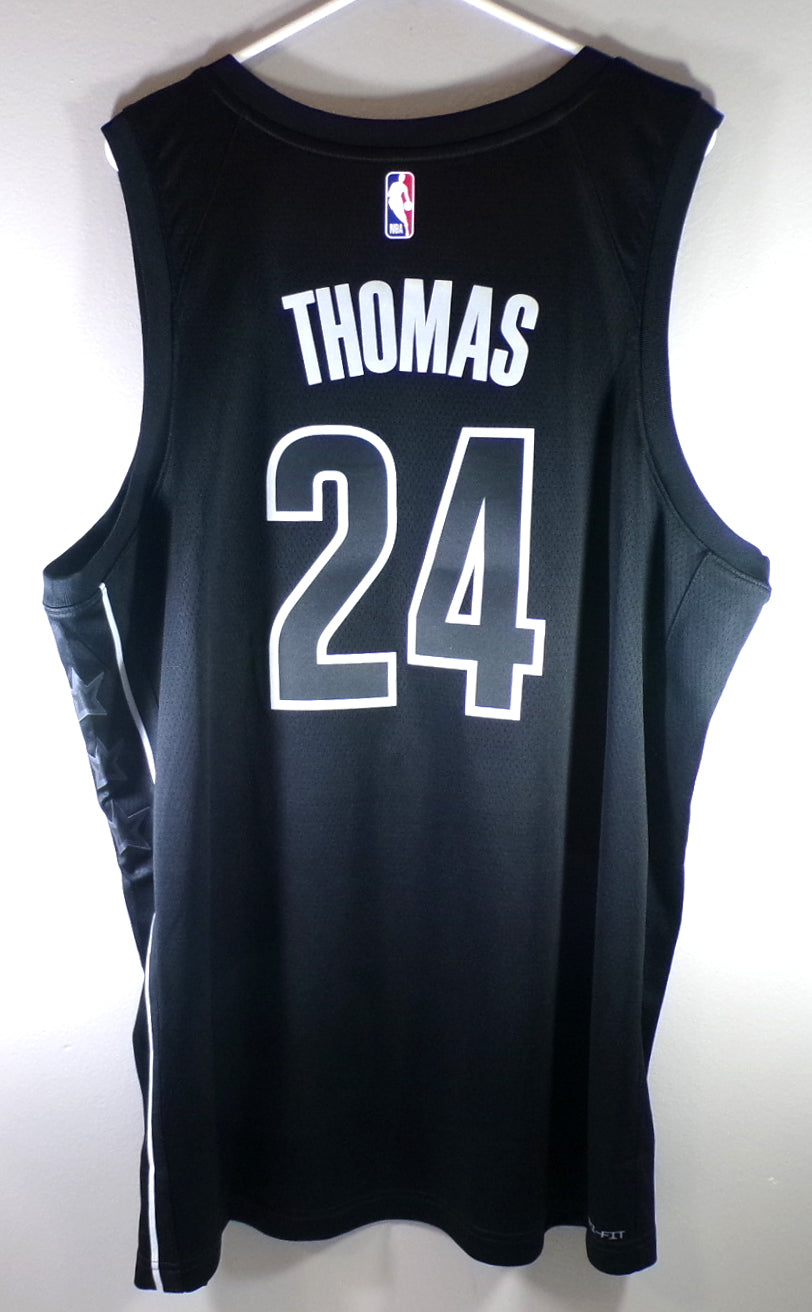 Cam Thomas #24 Brooklyn Nets Jordan Nike Swingman Guide Jersey New Black 56 2XL Pic2