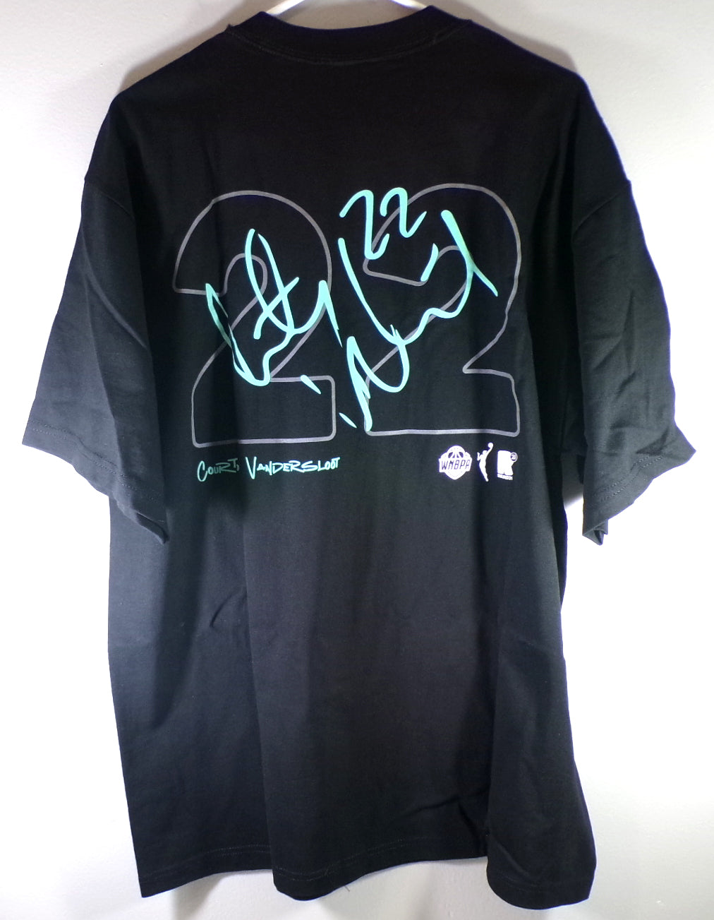 Courtney Vandersloot #22 New York Liberty Round 21 Tee Shirt Black Large