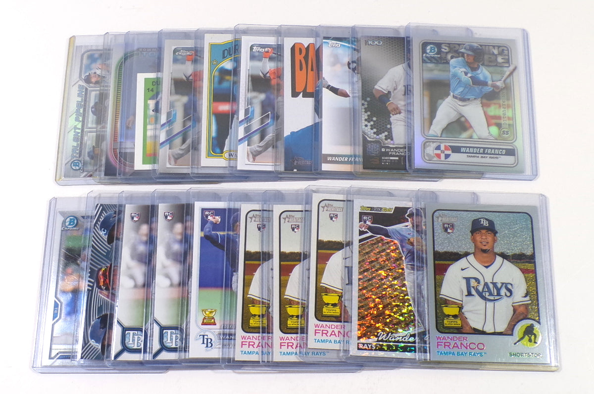 Lot of (53) 2019 to 2022 Wander Franco Cards RC's Topps Bowman Chrome Heritage Pic2