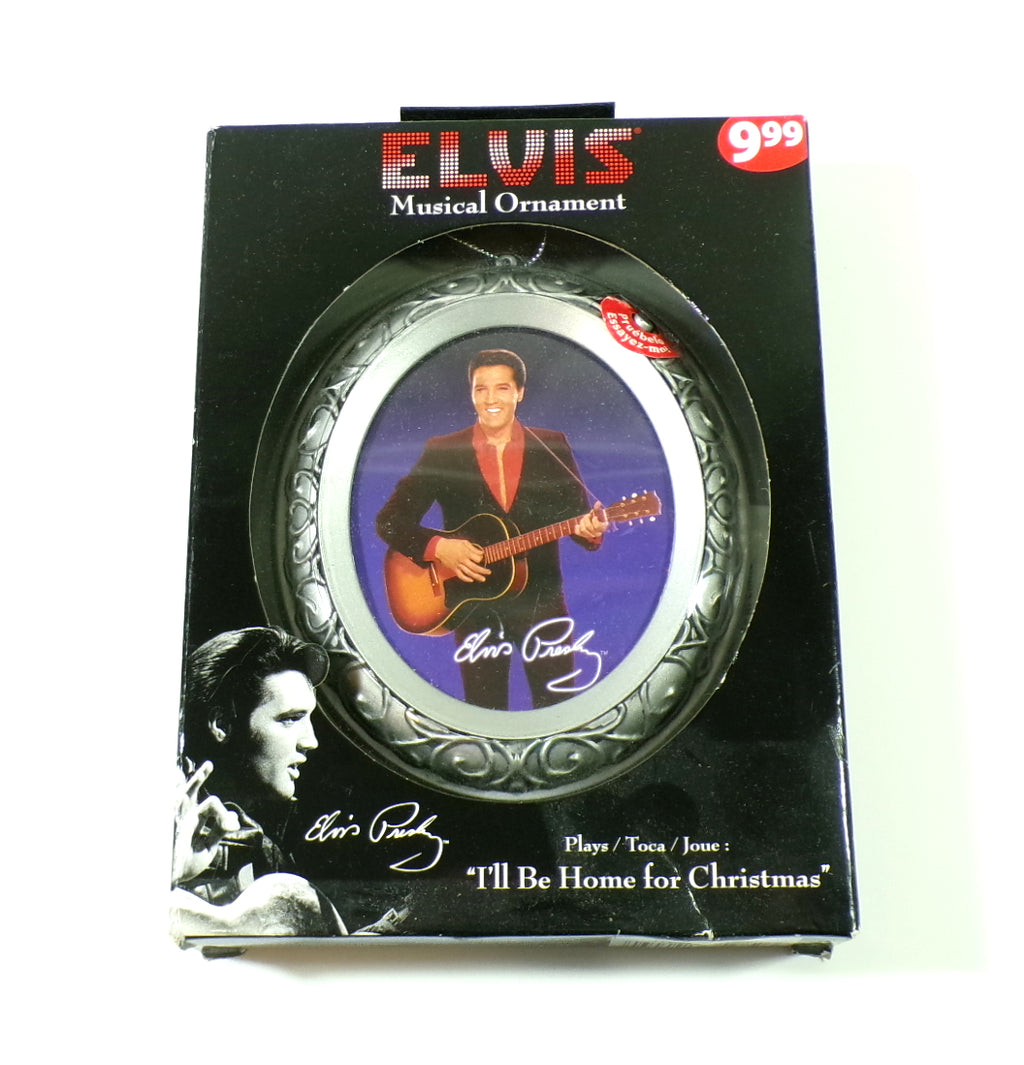 Elvis Presley "I'll Be Home For Christmas" Musical Ornament Santa's Best NIP