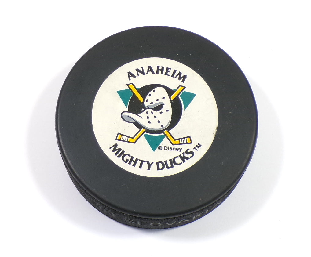 Anaheim Mighty Ducks Official Trench NHL Vintage Hockey Puck